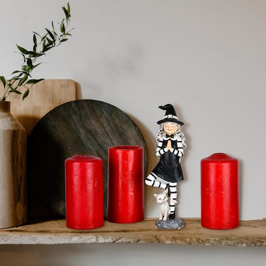 9'' Yoga Pose Witch Tabletop Halloween Décor